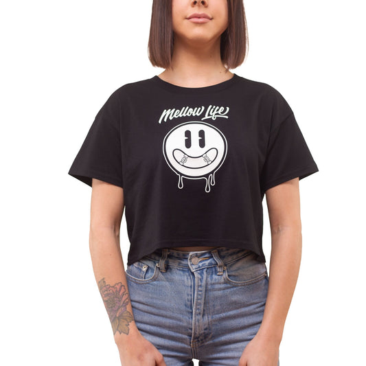 Happy Skater Crop Black