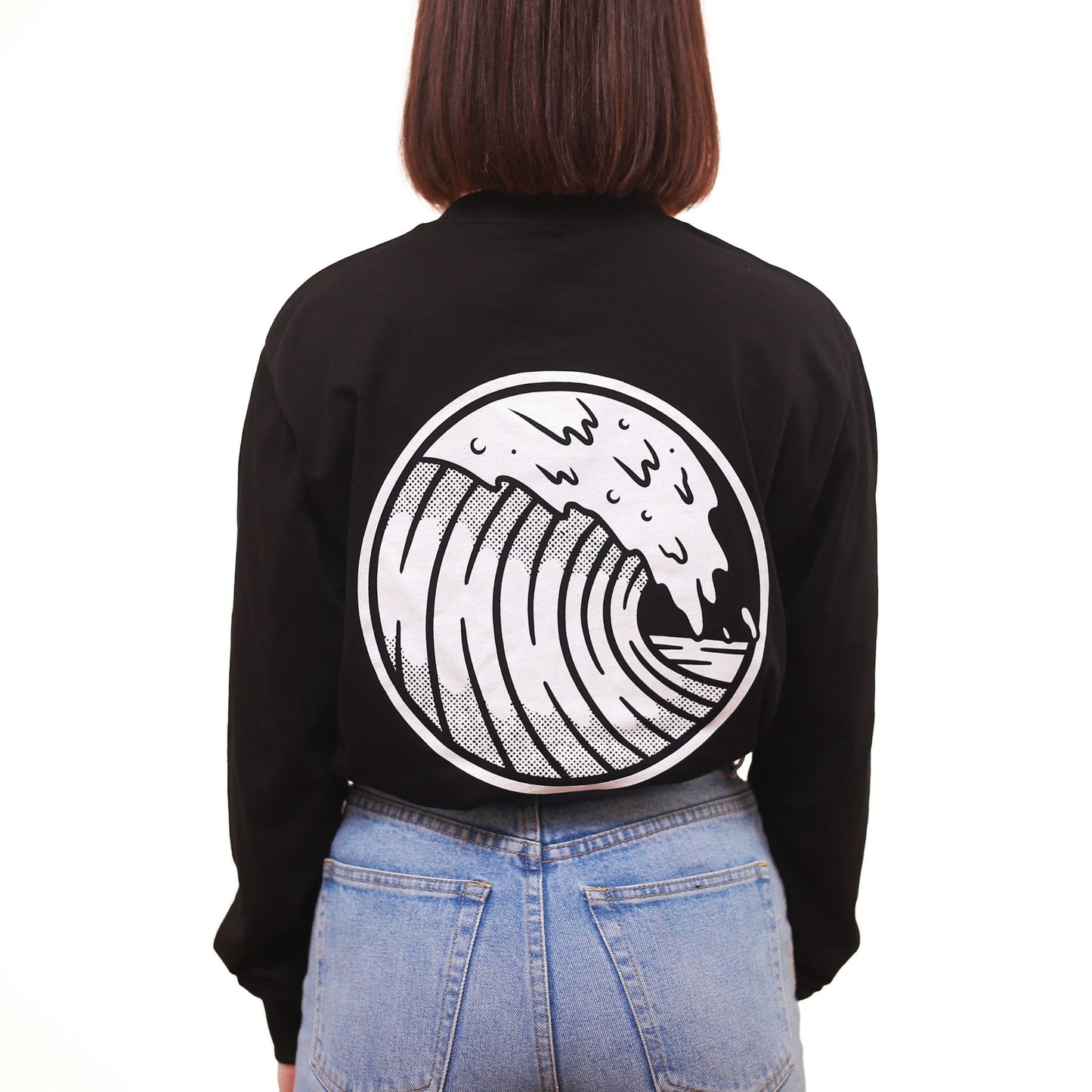 Long Sleeve Wave Black