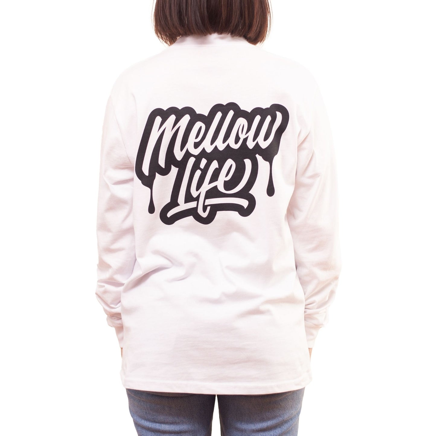 Long Sleeve Logo White