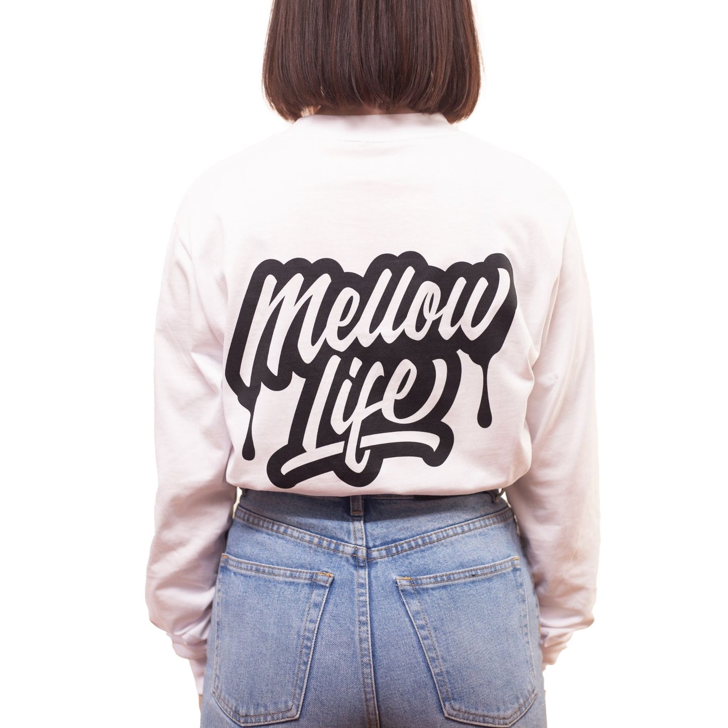 Long Sleeve Logo White