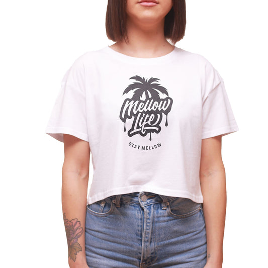 Palm Tree Crop White